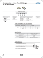 AIRTAC PC-PL CATALOG PC & PL MINI SERIES: ACCESSORIES - ONE-TOUCH FITTINGS